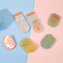 5pairs Casual Cute Knit Floor Socks, Soft Comfortable Breathable Cotton Socks For Toddler Walking Baby Boys And Girls