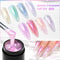 MEET ACROSS 8ml Aurora Extension Nail Gel Polish Glitter Sparkling Nail Art Semi Permanent Building Gel For Nails Manicure