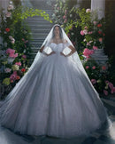 LORIE Shiny Glitter Princess Wedding Dresses A Line Off The Shoulder Bride Dress Sweetheart Neck Dubai Wedding Gowns Customized