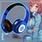 Miku Nakano Sanjiu Cosplay Wireless Bluetooth-compatible Headset 5.0 Over-ear Stereo Anime Headphones with Mic for Mobile Phone