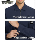 TACVASEN Lightweight Work Jackets Mens Classic Tunic Style Zipper Pockets Bomber Jackets Full Zip Spring Fall Jacket Outwear