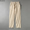 Plus Size 8XL 9XL Pants Men's Solid Cotton Linen Loose Casual Trouser Fashion Drawstring Straight Joggers Vintage Sweatpants Men