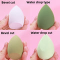 4Pcs Makeup Sponge Powder Puff Dry and Wet Combined Beauty Foundation Tools Cosmetic Ball Powder Puff Bevel Cut Make Up Sponge