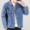 Spring Autumn Denim Jacket Men's Casual Workwear New Trendy High-end Feel Men's Jacket Clothing Regular Length