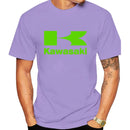 Kawasaki Logo Motorcycle Men Summer T-shirt 100% Cotton Women Tee Shirts 2024 New Fashion Short Sleeve Sport Male Clothing Tops