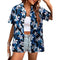 New Women's Short Sleeve T-shirts Fashionable 3d Floral Printed Casual Hawaii Style Basic Tops Lapel Short Sleeve Shirt Summer