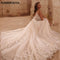 RODDRSYA Spaghetti Straps Glitter Wedding Dress Women V-Neck Applique Backless Boho Vestidos De Novia Sweep Train Customized