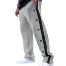 2024Spring and Autumn New Men's Trousers Texture Jacquard Single-Breasted Side Stripe Loose plus Size Casual Pants Sweatpants