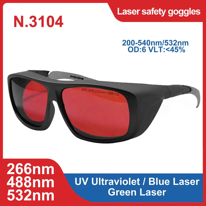 laser glasses 190-2000nm 10600nm OD6 CO2 Laser Protection goggles 1064 532 200-2000nm IPL Laser Safety Glasses  Laser protection