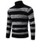 Men's New Autumn and Winter Casual Warm Neck Sweater Knit Pullover Tops  Man Clothes