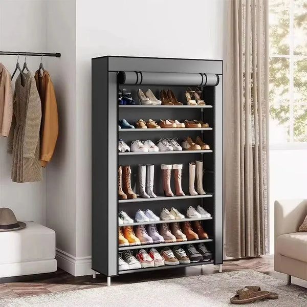 Non-woven dormitory door simple cabinet simple shoe rack multi-layer space saving and economical home dustproof box cabinet