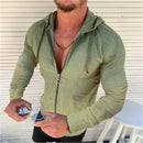 Fashion New Mens Zip Up Hooded White Plaid Tshirts Hip Hop Long Sleeve Cardigan T Shirt For Men Oodie Tee Shirts Tops Camisetas