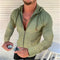Fashion New Mens Zip Up Hooded White Plaid Tshirts Hip Hop Long Sleeve Cardigan T Shirt For Men Oodie Tee Shirts Tops Camisetas