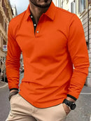 Spring and Autumn long sleeve new slim sports POLO polo shirt golf men high quality fashion casual sports jacket