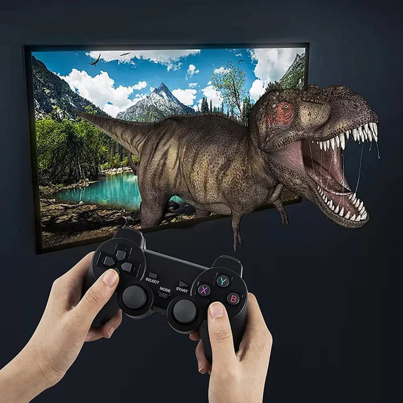 4K HD Wireless Controllers 40000+ Games 2.4G Arcade Console Support TF Card Expansion TV Mini Game Console Max 256GB for PS1