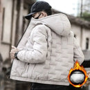 Thickened Fleece-Lined Cotton Coat New Trendy Men's Casual Youth Jacket Versatile Padded Top For Winter