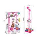 Kids Microphone with Stand Karaoke Mic Speaker with Lights Music Instrument Toys Singing Machine Birthday Gift for Girl Boy