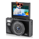 18X Digital Zoom Cameras for Photography 4K YouTube Vlog Video Cameras with 3’’ Flip Screen Anti-shake Selfie Camcorder