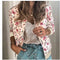 Women Floral Jackets Spring Summer Long Sleeve Zipper Print Bomber Jacket Casual Pocket Slim Female Fashion Outwears