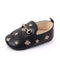 PU Leather Baby Shoes Embroidered Stars Christening Baptismal Moccasins Infant Boys Girls Slip-On Peas Shoes Walking Shoes 0-18M