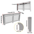 S M L XL Extra Tall 92CM Radiator Cover MDF Cabinet Grill Shelf Fence Panel Barrier