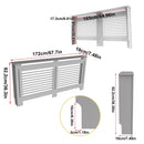 S M L XL Extra Tall 92CM Radiator Cover MDF Cabinet Grill Shelf Fence Panel Barrier