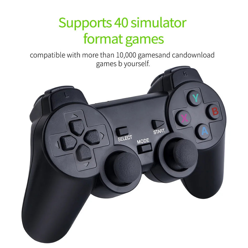 Video game console 2.4G wireless controller 4K high-definition game stick 64GB 20000+games retro games children's Christmas gift