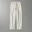 Plus Size 8XL 9XL Pants Men's Solid Cotton Linen Loose Casual Trouser Fashion Drawstring Straight Joggers Vintage Sweatpants Men