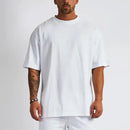 Men's 260gsm Heavyweight Cotton T-Shirt Oversized Drop Shoulder Round Neck Short Sleeve Tee Multi Colors/Sizes