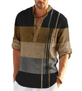 Men's First POLO Shirt Striped Color Contrast Design Light Comfortable Breathable Fashion Long Sleeve Spring And Autumn Style
