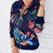 Women's Coat  Flower Leaves Print Sports Women Long Sleeve Baseball Jacket Zip Coat Baseball Uniform Autumn Women Coats
