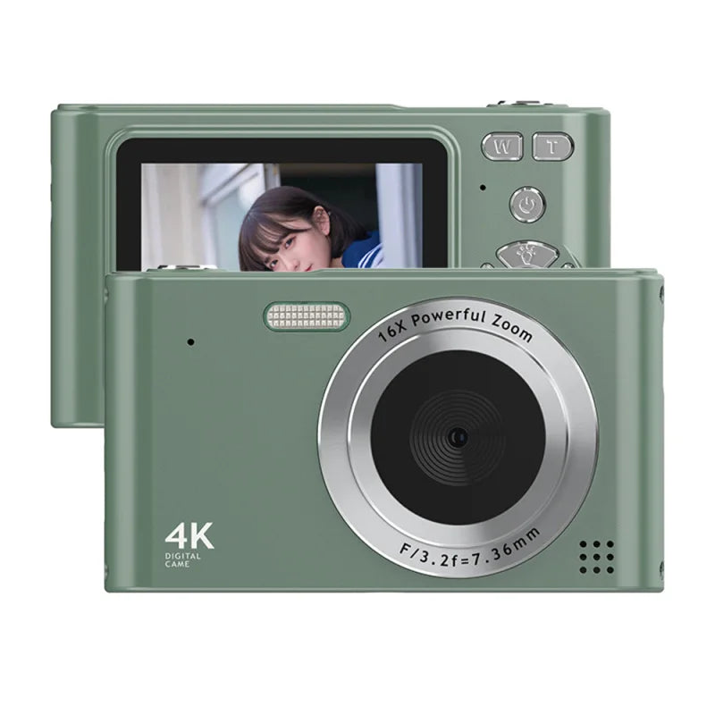 4K Digital Camera Camcorder 48MP Digital Video Camera 2.4" Screen 16X Digital Zoom Anti-shake Face Detection Beauty Effect