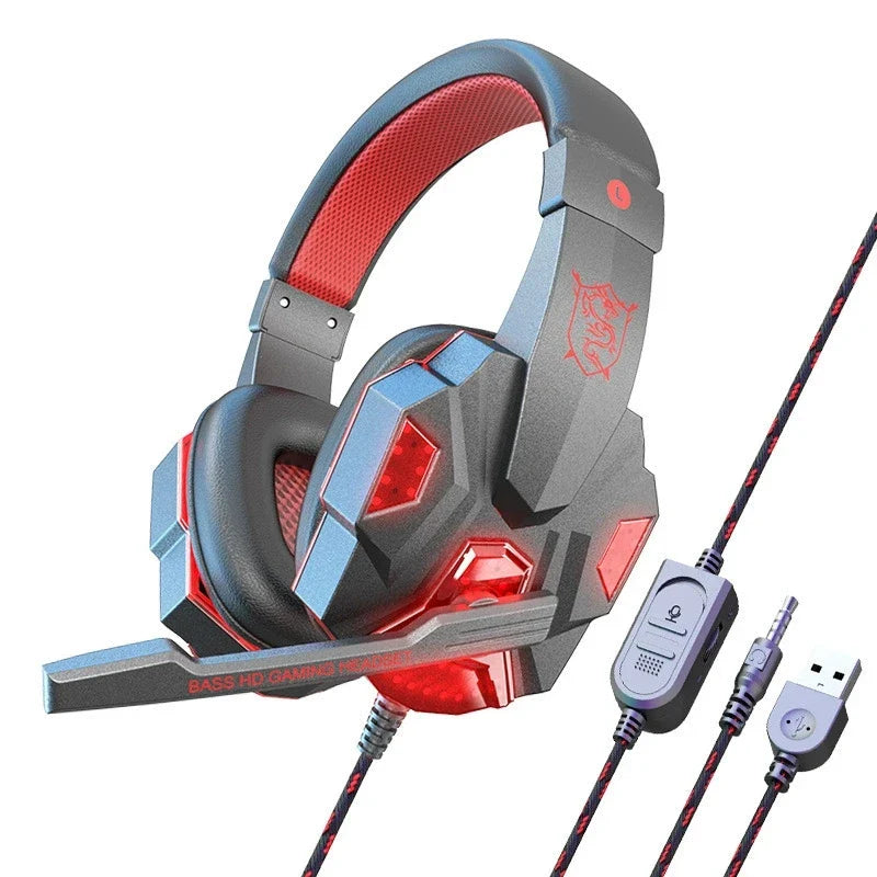 SW-G830 Wired Gaming Headphones With Mic Adjustable PC Bass Stereo Low latency Gamer Headset For PS4 PS5 Xbox Smartphone Laptop