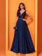 Lucyinlove Luxury Sexy Deep V-Neck Sequins Blue Evening Dress Women Elegant V-back Satin Party Long Prom Cocktail Dress