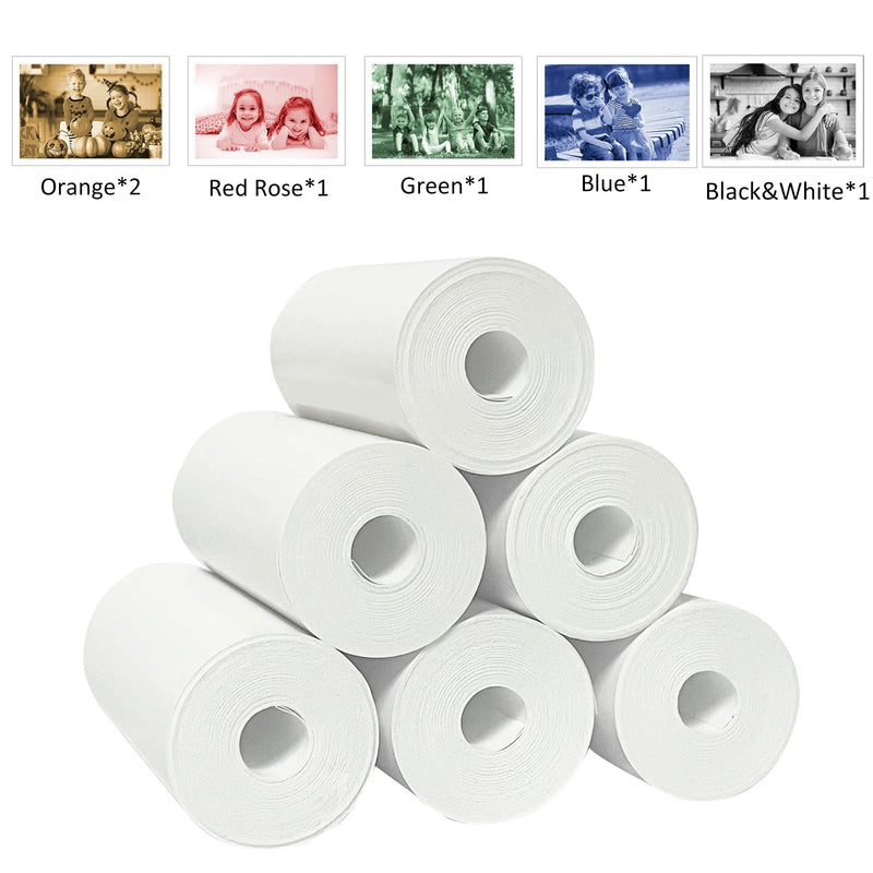 Color Instant Print Camera for kids, Christmas Birthday Gifts for Girls Boys, HD Digital Video Cameras No Ink Thermal Paper