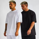 Men's 260gsm Heavyweight Cotton T-Shirt Oversized Drop Shoulder Round Neck Short Sleeve Tee Multi Colors/Sizes