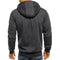 Solid Color Men Hooded Jacket Casual Long Sleeve Hoodie Zipper Gym Sports Hoodie Fashion