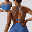 Cloud Hide Sexy Back Sports Bra Women Yoga Crop Top Home Fitness Workout Underwear Dancing Vest Plus Size Running Cycling Shirt