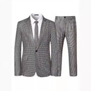 Men's Plaid Sequins Suit Wedding Ceremony Party Performance Dress Two-piece Suit