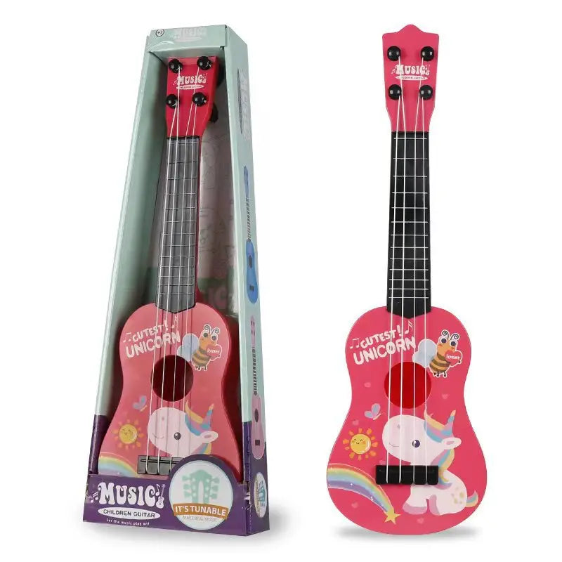 Children Ukulele Musical Toys 4 Strings Small Guitar Montessori Education Instruments Music Toy Musician Learning Gift