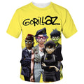 New fashion cartoon Gorillaz 3D printed T-shirt men's and women's casual hip-hop short-sleeved Harajuku style street T-shirt top