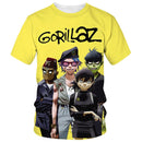 New fashion cartoon Gorillaz 3D printed T-shirt men's and women's casual hip-hop short-sleeved Harajuku style street T-shirt top