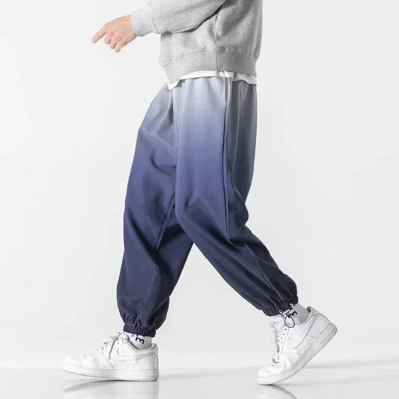 New Japanese Style Mens Jogger Pants Casual Reflective Trousers Men 2023 Streetwear Loose Fashion Sweatpants Male Large Size 5XL