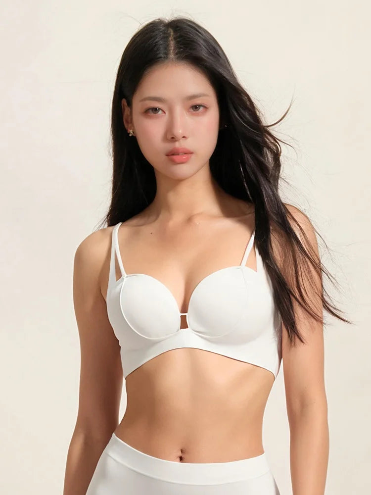 Musebree Women's Push Up Bra Ladies Girls Seamless Bra Sexy Beauty Back Wireless Bra Comfortable Breathable Bralette Women Bra