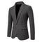 Classic Men's Casual Blazer Jackets SIngle Button Vintage Check Suit Coat Male Khaki