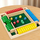 4-Player Wooden Dice Game - A Traditional Math Decision-Making Game Perfect for Parties and Family Interaction