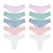 WarmSteps 10PCS Women's Panties Set Simple Striped Thongs Female Cotton Underwear Sexy Lingerie Cozy Sports G-Strings Underpants
