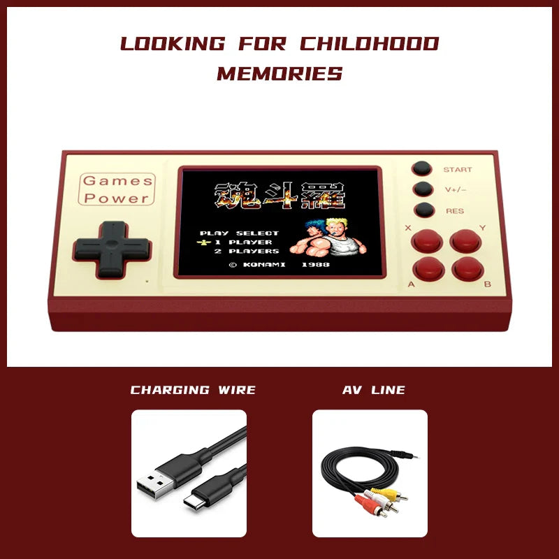 k30 Retro Portable Mini Handheld Video Game Console 8-Bit 3 Inch Color LCD Kids Color Game Player Built-in 500 Games