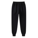 Men's Black Sport Casual Sweatpants 2024 Autumn Winter Warm Fleece Lined Ankle-Banded Trouser With Pocket Plus SIze Baggy Pants