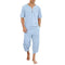 2025 Men's Hip Hop Cotton Linen Sets Comfort Breathable Men Casual Sport 2 PCS Sets Fashion V-neck Short Sleeve Tops+Pants Suit